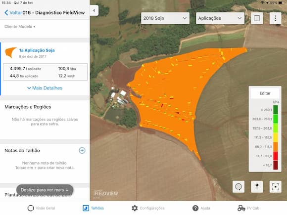 Mapa de Monitoramento - Pulverização