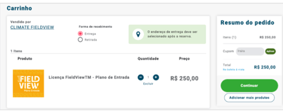 Carrinho de compras
