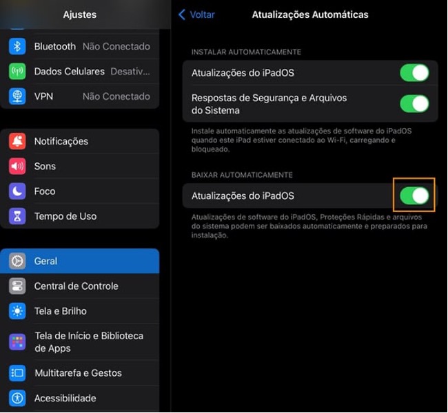 atualizacão ios