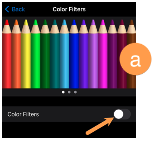 Color Filters toggle