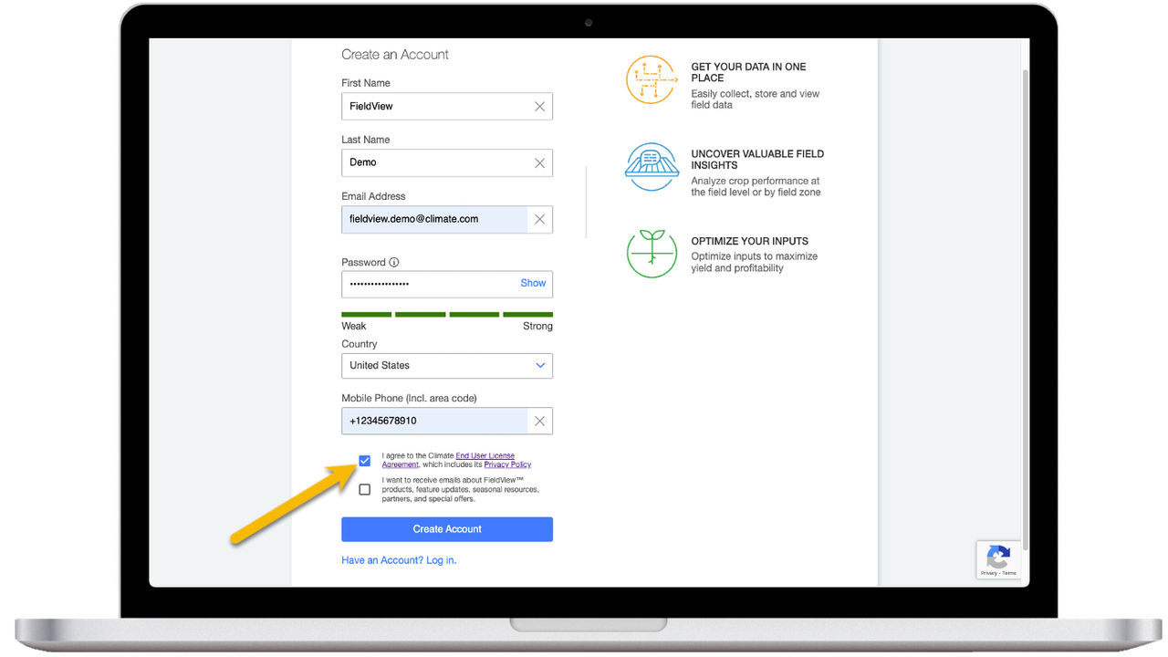 Review the End User License Agreement and the Privacy Policy