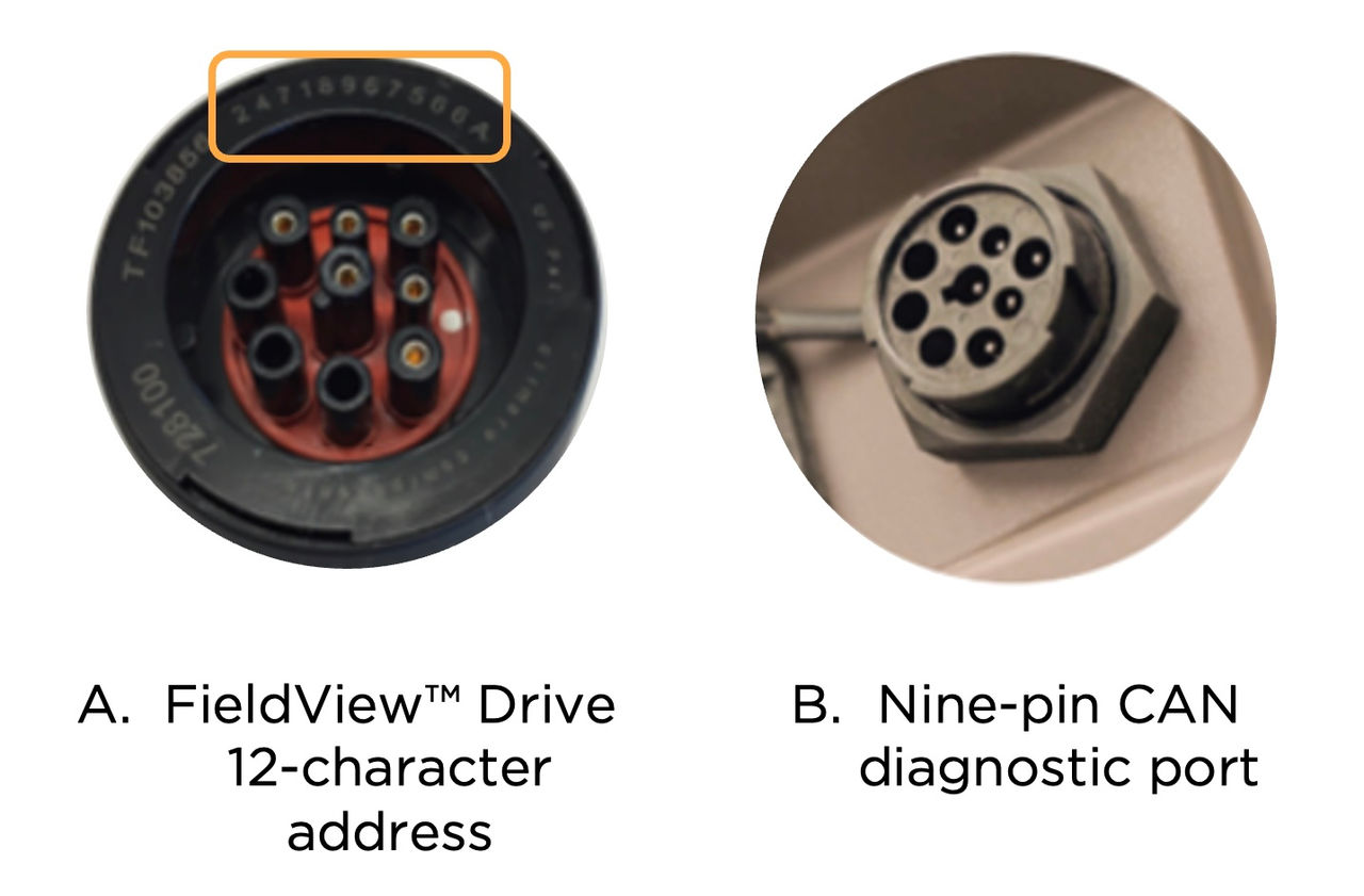 Drive Address and Nine-Pin CAN Diagnostic Port