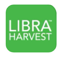 Libra Harvest App icon is displayed here.