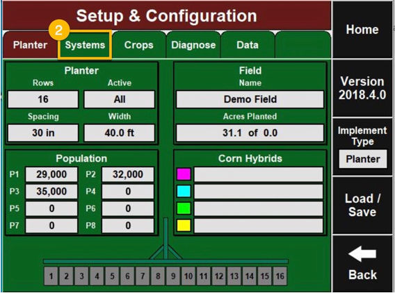 20|20 YieldSense® Monitor Gen 1/2, Shared Swath Step 2 Select Systems