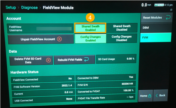 20|20 YieldSense® Monitor Gen 3, Final Step Enable Shared Swath