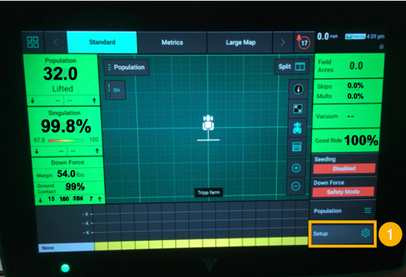 20|20 YieldSense® Monitor Gen 3 Shared Swath Step 1 Choose Set-up