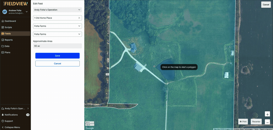 Animation of adjusting field boundaries in FieldView